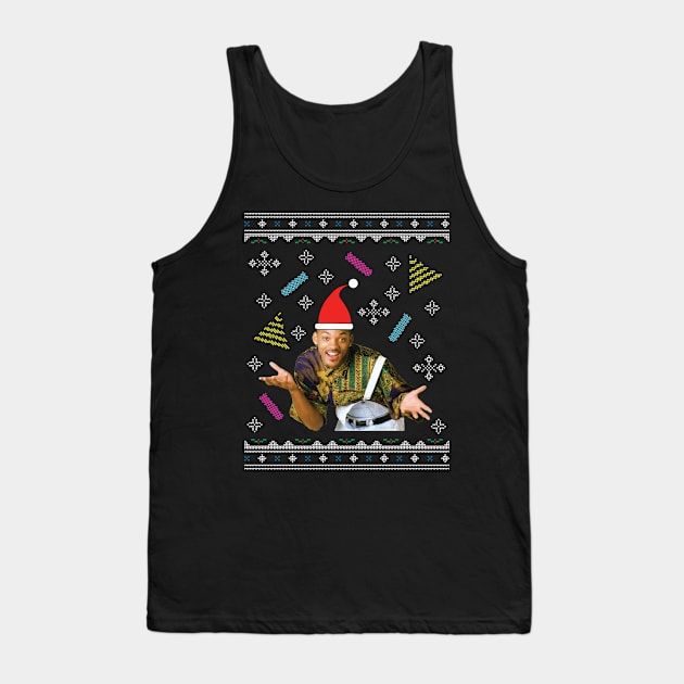 Fresh Prince Of Bel Air Will Smith Christmas Knit Pattern Tank Top by Nova5